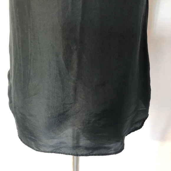 COUNTRY ROAD 100% Black Silk Camisole Size XS, buckle detail, zipper, straps - Picture 11 of 12